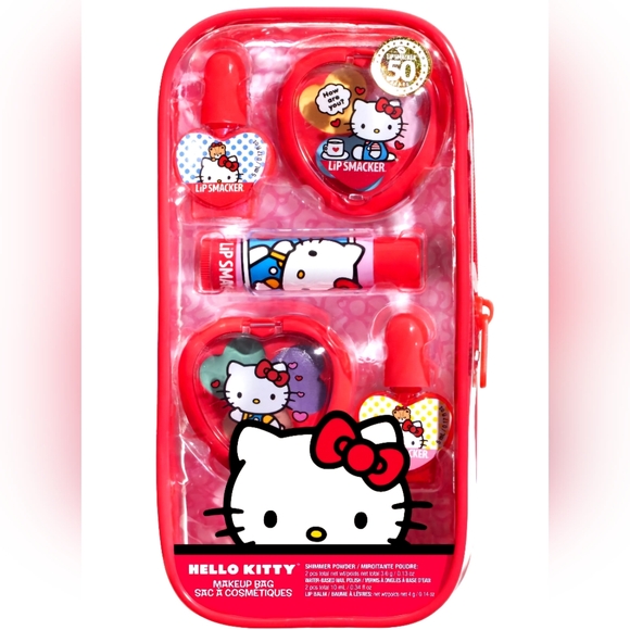 Lip Smacker Sanrio Hello Kitty 5 Piece Makeup Cosmetic Set - Picture 1 of 5